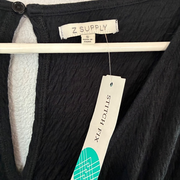 Z Supply Black Flared Jumpsuit Small NWT | Minimalist Chic Elevated Basics - Picture 6 of 6